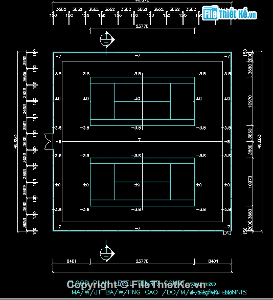 sân tenis,sân vường,Bản vẽ autocad,Bản vẽ full